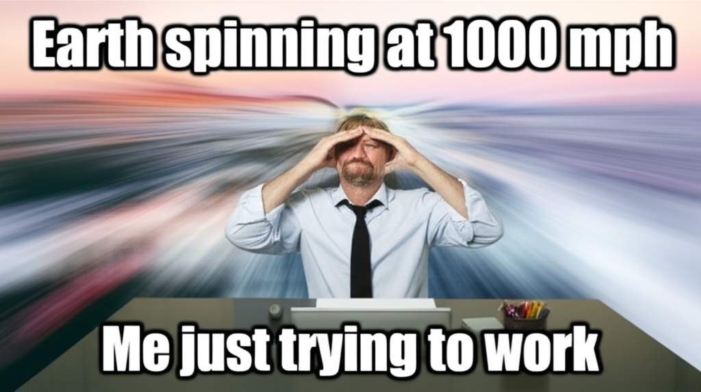 Earth Spins 1000mph?